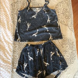 ✨2 Sets of Pajamas - Tank Top Shorts Unicorn Whale